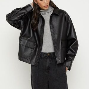 OAK + FORT Vegan Leather Shacket